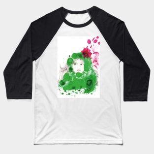 Water Lily MerLady Baseball T-Shirt